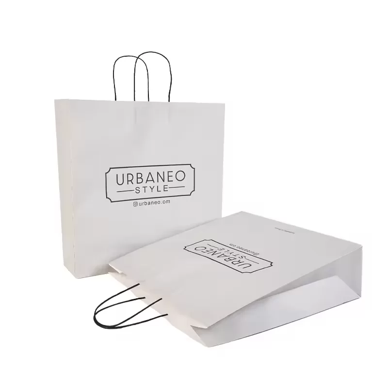 Kraft paper bags with twisted handles for food takeout and bakery by UGI Packaging