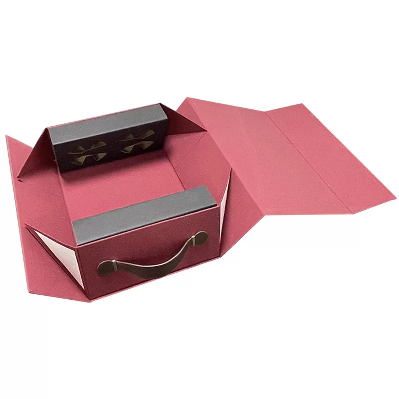 custom double triple bottle wine gift box rigid EVA insert compartments UGI Packaging manufacturer