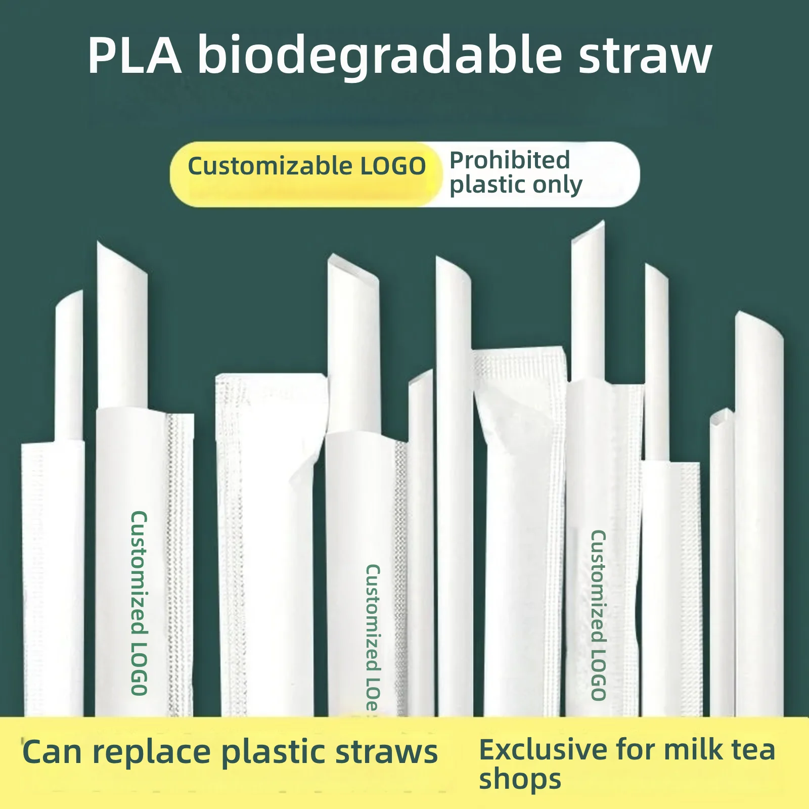 wholesale PLA milk tea straws food packaging supplies UGI Packaging manufacturer eco friendly