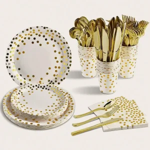 200pcs disposable paper plates napkins bakery packaging floral print tableware wholesale UGI Packaging