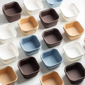 biodegradable square cupcake liners bakery packaging compostable PLA wholesale UGI Packaging