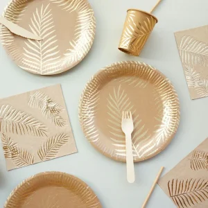 kraft paper cutlery set custom printed biodegradable tableware wholesale