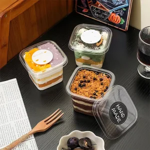 transparent tiramisu dessert cups bowls containers lids wholesale UGI Packaging manufacturer