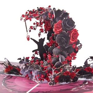 crescent shaped 3D pop-up greeting card die cut engineering UGI Packaging