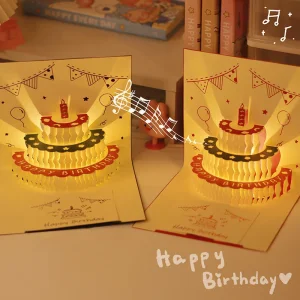interactive music light birthday greeting card UGI Packaging