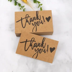 kraft paper thank you cards custom printing UGI Packaging