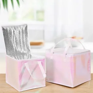 laser holographic non-woven insulated tote bag custom design UGI Packaging