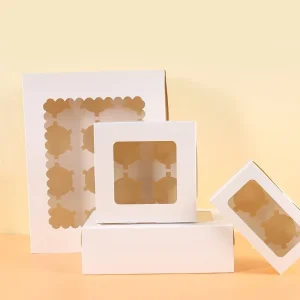 cupcake holder box 2 4 holes clear window structure UGI Packaging manufacturer