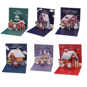 3D pop-up Christmas greeting card Santa snowflake UGI Packaging