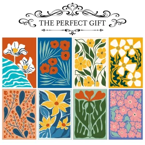 minimalist line art floral wall cards decorative prints UGI Packaging