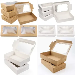 transparent window bakery boxes custom foil stamping surface finish UGI Packaging