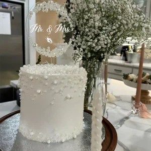 Mr and Mrs acrylic cake topper crystal pearl bakery packaging decoration wholesale UGI Packaging