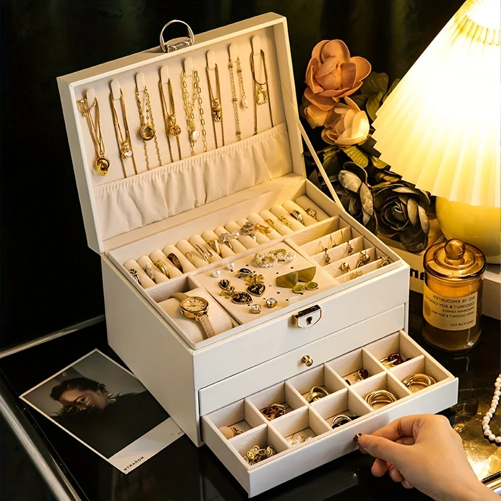luxury jewelry gift box structures UGI Packaging magnetic closure rigid book style drawer