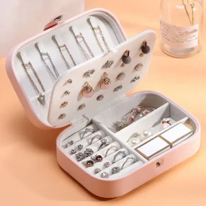travel jewelry box PU leather 8 color options custom travel organizer UGI Packaging