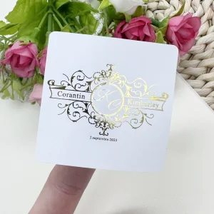 holographic foil stickers metallic gold surface finish UGI Packaging