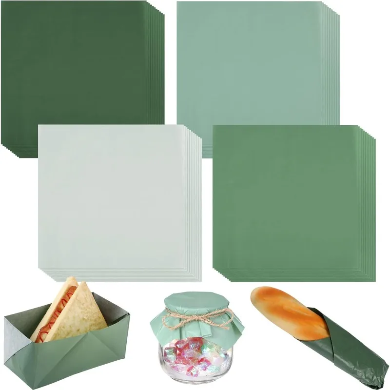 custom printed greaseproof food wrapping paper sage green gradient flexo printing UGI Packaging