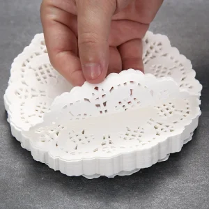 150pcs round lace paper doilies cupcake bakery packaging food mats wholesale UGI Packaging