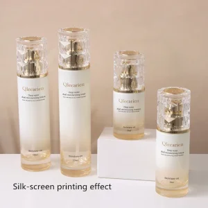 6pcs glass cosmetic containers set cream jars pump bottles OEM custom design UGI Packaging manufacturer
