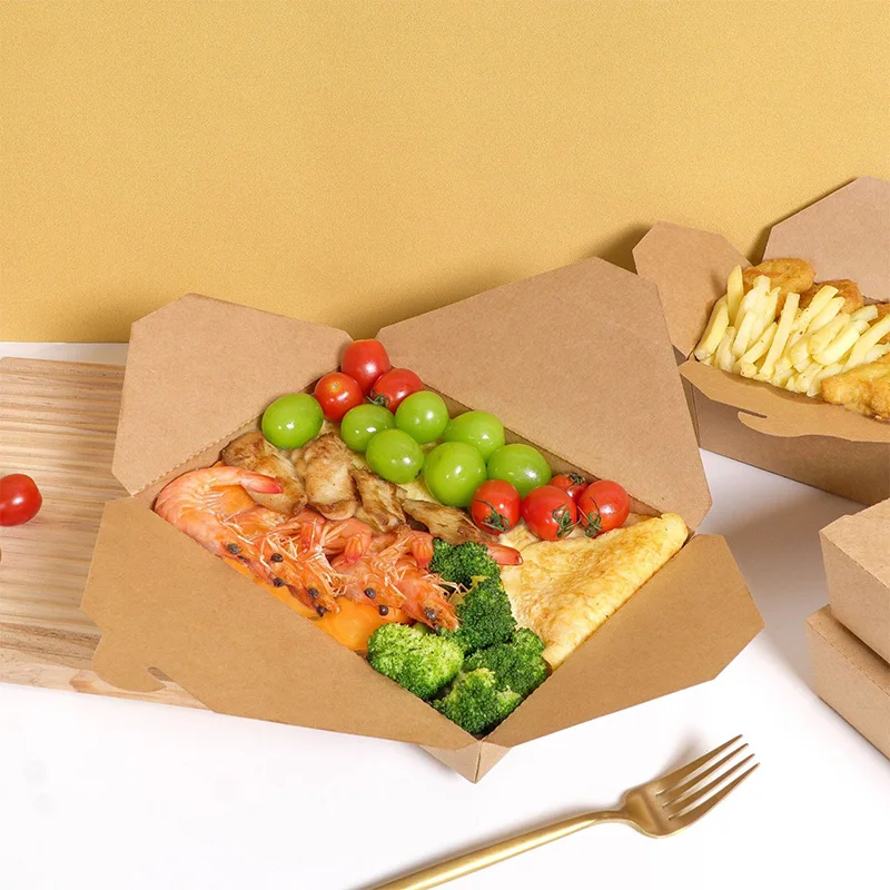 kraft paper foldable takeaway box structure UGI Packaging fast food manufacturer