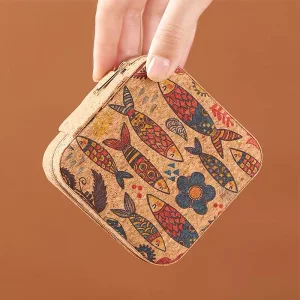 cork travel jewelry organizer box eco-friendly portable earring ring necklace storage UGI Packaging
