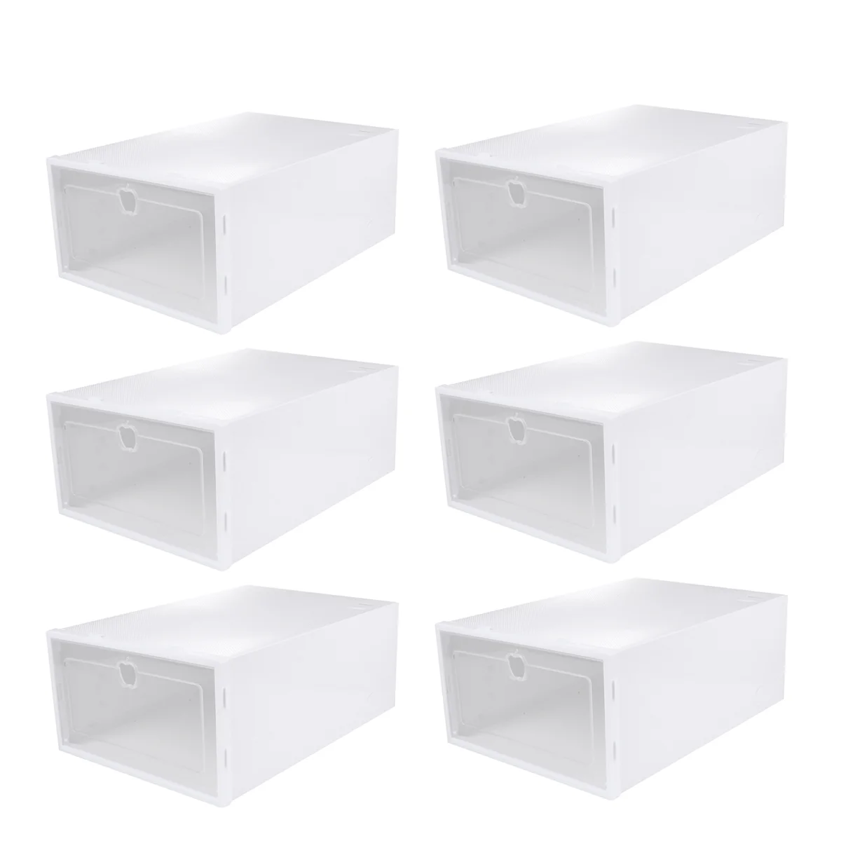 transparent stackable shoe storage box dustproof moisture resistant apparel packaging UGI