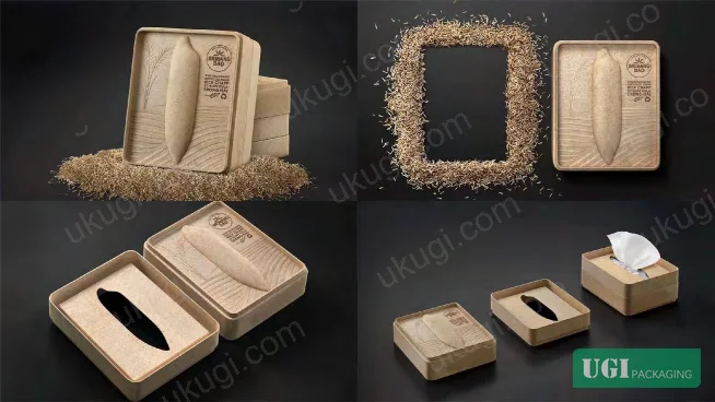 Figure 8: Thai regional specialty rice packaging using rice husk material