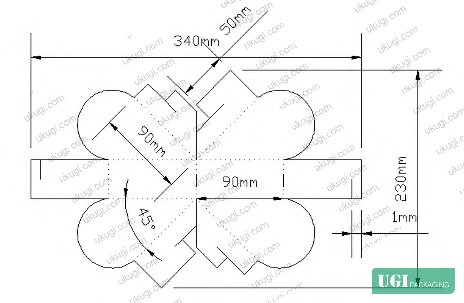 Figure 1: Heart-shaped wedding candy box design integrating structural planning with wedding theme decorative elements