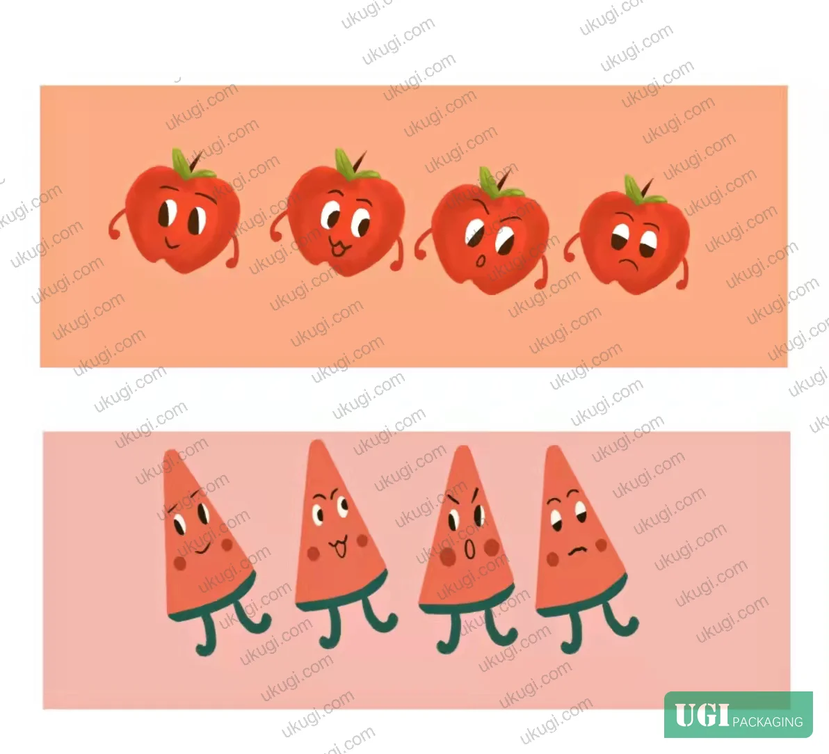 Figure 3: Color role structure in packaging illustration — primary, secondary, and accent color zones