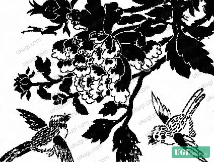 Figure 3: Chongqing school motif showing bold, high-contrast folk imagery and dense composition