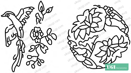 Figure 11: Full-width view of reconstructed pattern system applied to packaging design layout