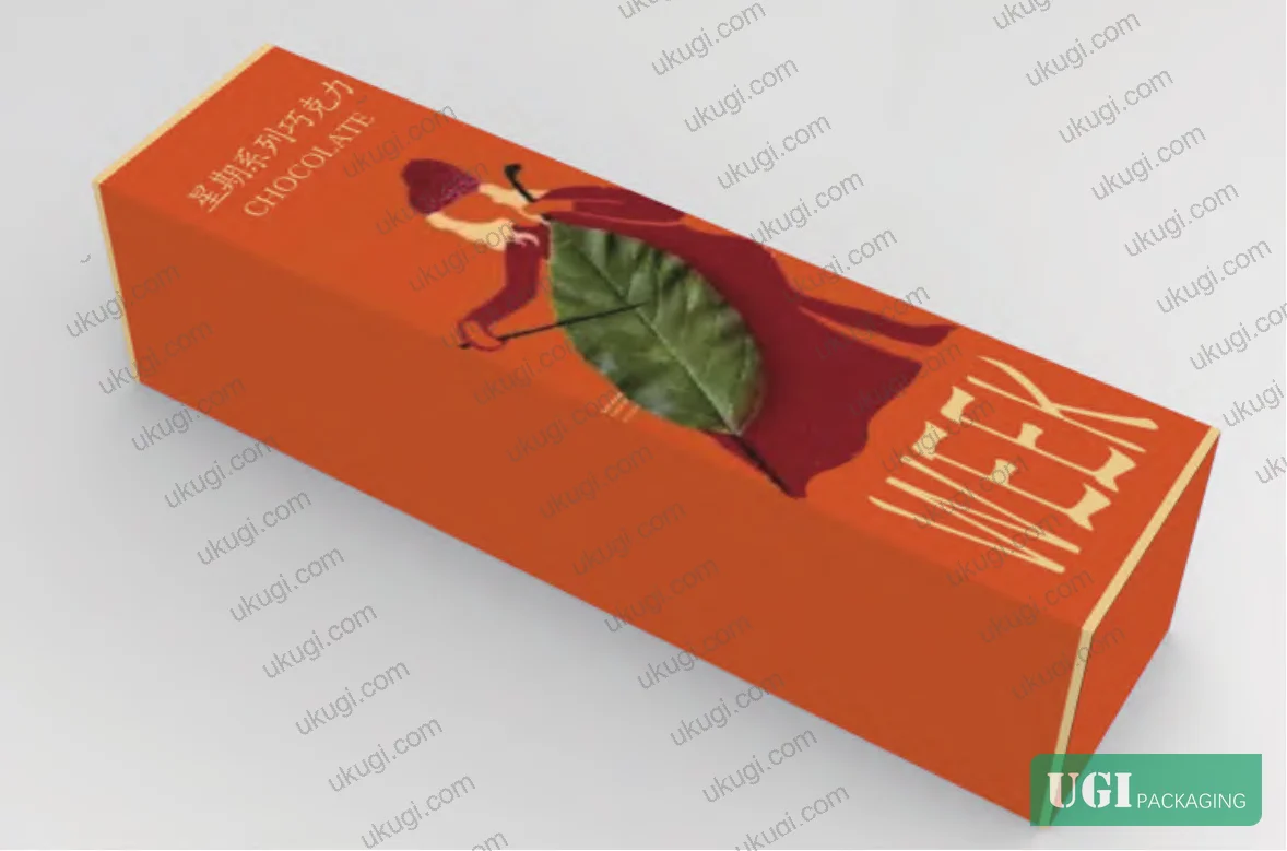 Figure 5: "Xingqi" (Weekday) chocolate outer packaging — seven-color design concept with orange dominant background, one color per day of the week