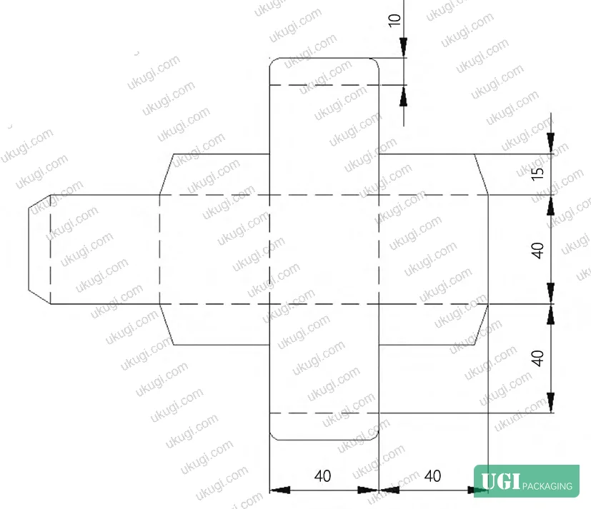 Figure 8: Insert-lid folding box structure for inner packaging — simple, low-cost format with reliable closure that does not self-open under normal handling