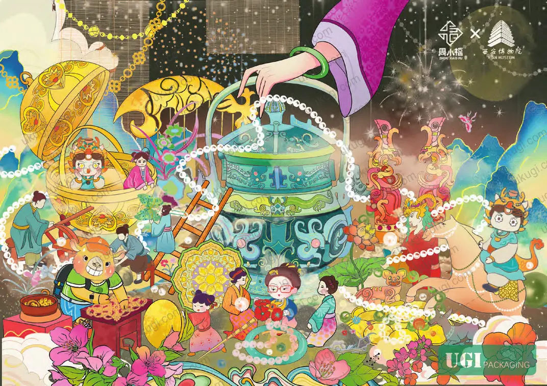 Figure 1: Illustration-forward jewelry packaging design — culturally themed artwork and narrative illustration are key differentiation drivers for the 22–26 buyer segment