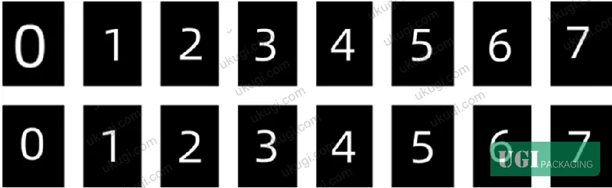 Figure 2: Feature vector construction from 2×2 cell blocks showing 32-dimensional block vectors and full 672-dimensional image feature vectors for holographic security code recognition