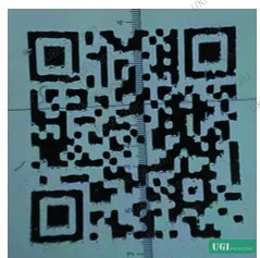 Figure 10: QR code print quality at 145 m/min, normal head height — severe dispersion