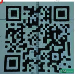 Figure 11: QR code at 78 m/min with head height raised +3mm