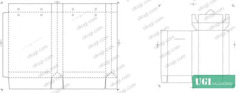 Figure 5: Structural dieline spreads for tote, flip-lid, and slide-drawer formats showing panel geometry and glue-flap configurations