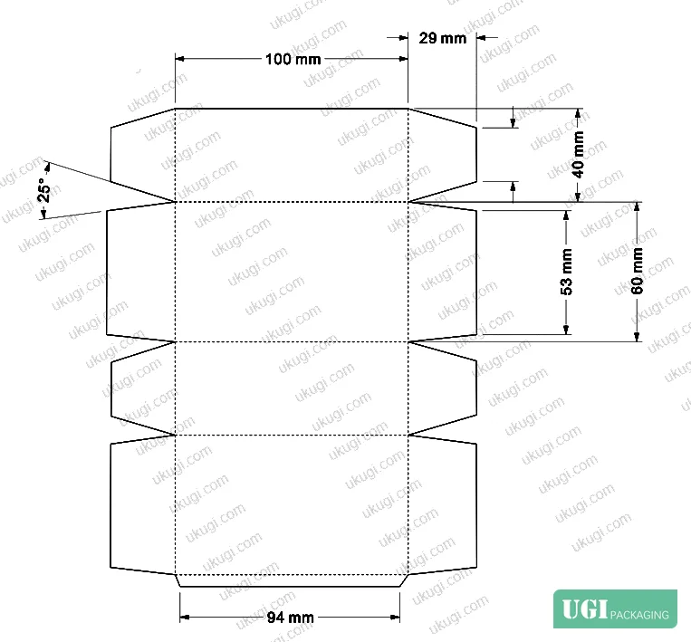 Figure 7: Outer packaging artwork design showing four thematic graphic panels arranged around the box face
