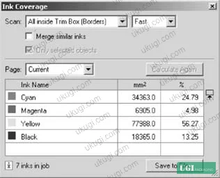 Figure 2: Four-color to spot color conversion interface — enables side-by-side color deviation review before committing to press separation