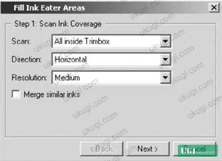 Figure 4: Ink absorption zone compensation function — automatically adjusts ink volume histogram to prevent overflow at zone boundaries