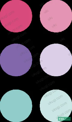 Figure 1: Y2K-style candy color palette and pattern design for cosmetic essential oil packaging — rose pink, purple-pink, and mint green primary tones with millennium-era character illustration elements