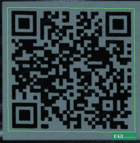Figure 1: 4A-grade QR code sample showing compliant quiet zone clearance of 4 module widths on all sides