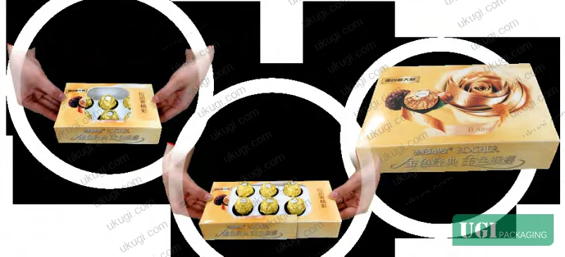 Figure 1: Push-pull opening sequence showing tear-perforation window activation and drawer extraction mechanism