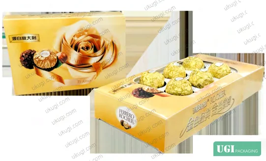 Figure 2: Assembled gift box effect showing surface decoration and structural form of the spherical chocolate packaging