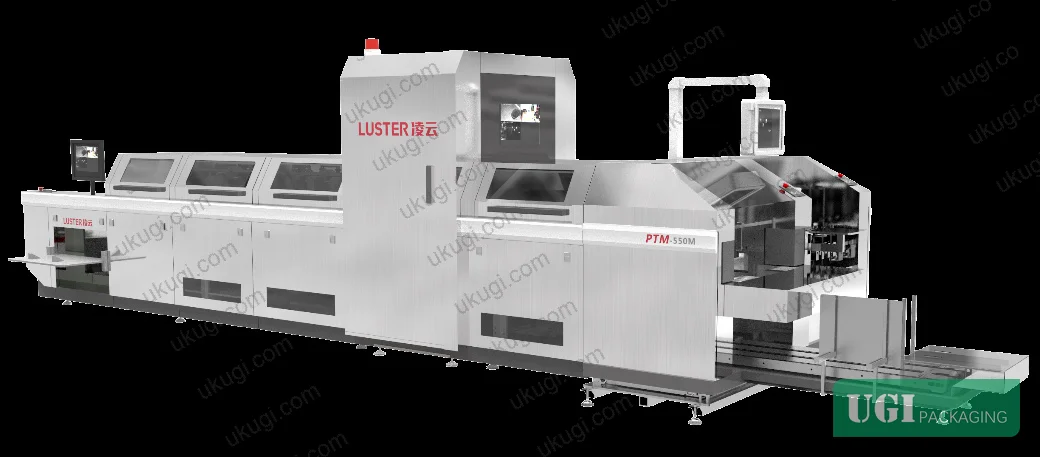 Figure 1: Inline automated quality inspection system deployed on a sheet-fed folding carton press, showing real-time defect detection and alarm interface