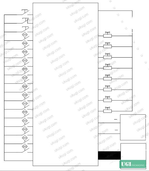 Figure 2: Long-stroke cylinder reinforcement mechanism — showing the guide rail and slider assembly connecting the TN20-350 and TN20-550 cylinder rod extensions to prevent deflection under load