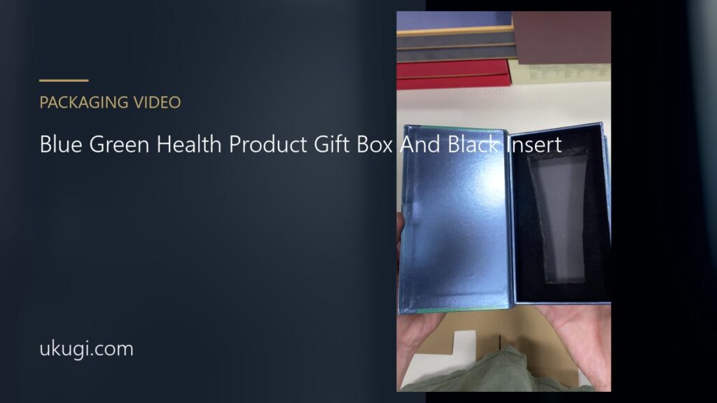 Blue Green Health Product Gift Box And Black Insert | ukugi.com