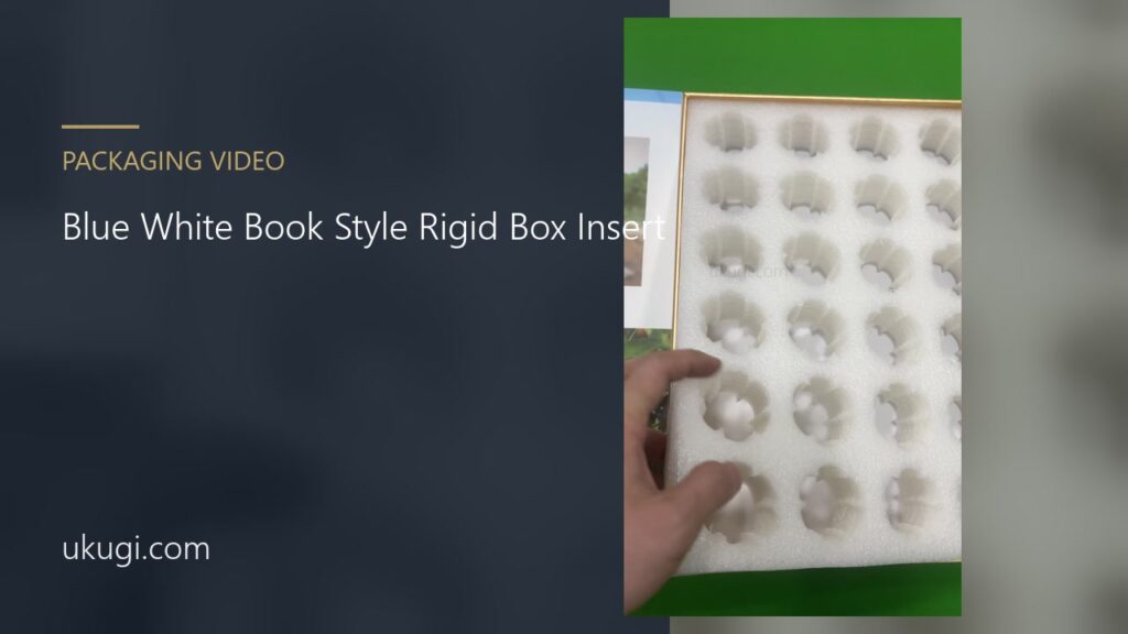 Blue White Book Style Rigid Box Insert | ukugi.com