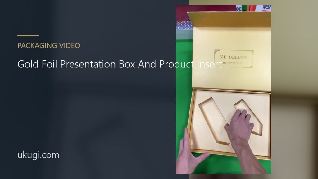 Gold Foil Presentation Box And Product Insert | ukugi.com