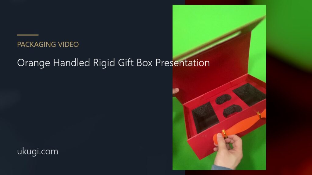 Orange Handled Rigid Gift Box Presentation | ukugi.com